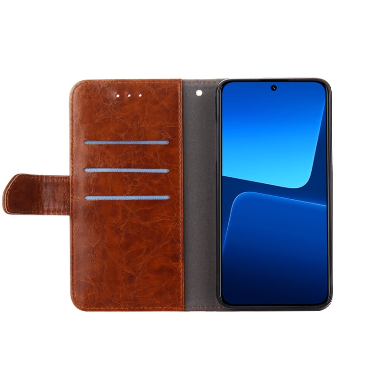 For Xiaomi 13 Geometric Stitching Horizontal Flip Leather Phone Case
