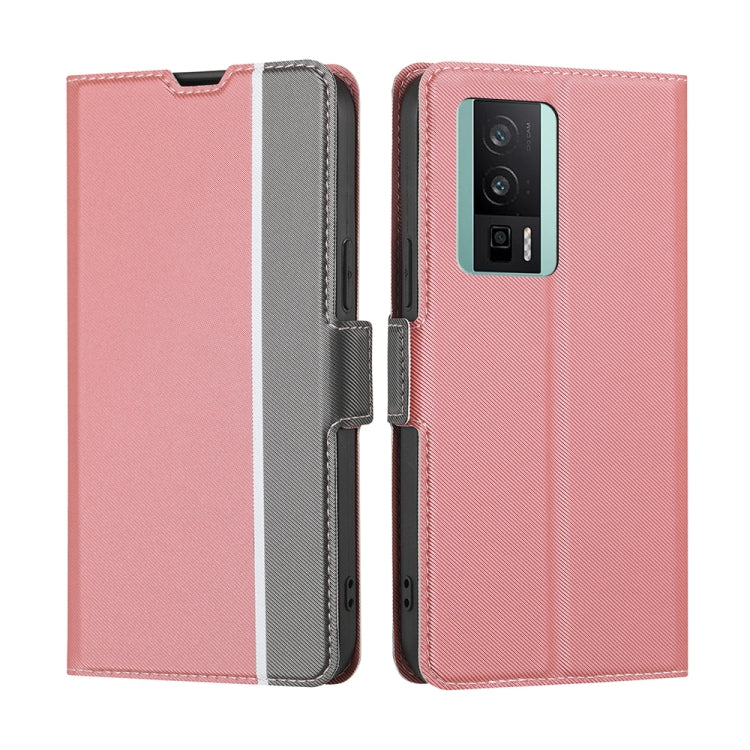 For Xiaomi Redmi K60 / K60 Pro Twill Texture Side Button Leather Phone Case
