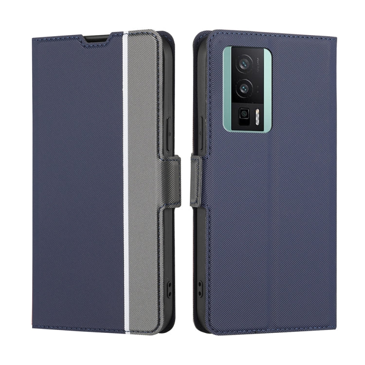 For Xiaomi Redmi K60 / K60 Pro Twill Texture Side Button Leather Phone Case