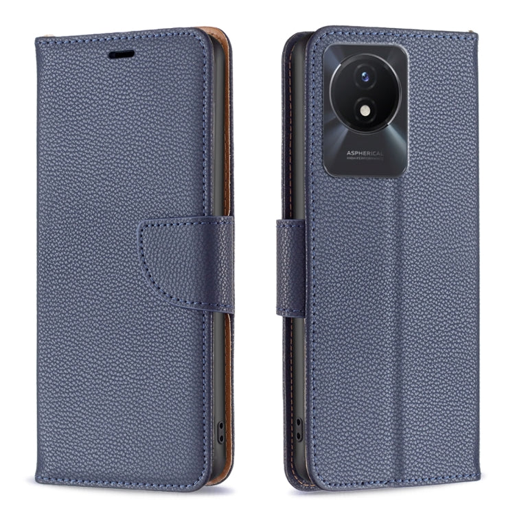 For vivo Y02 4G Litchi Texture Pure Color Leather Phone Case