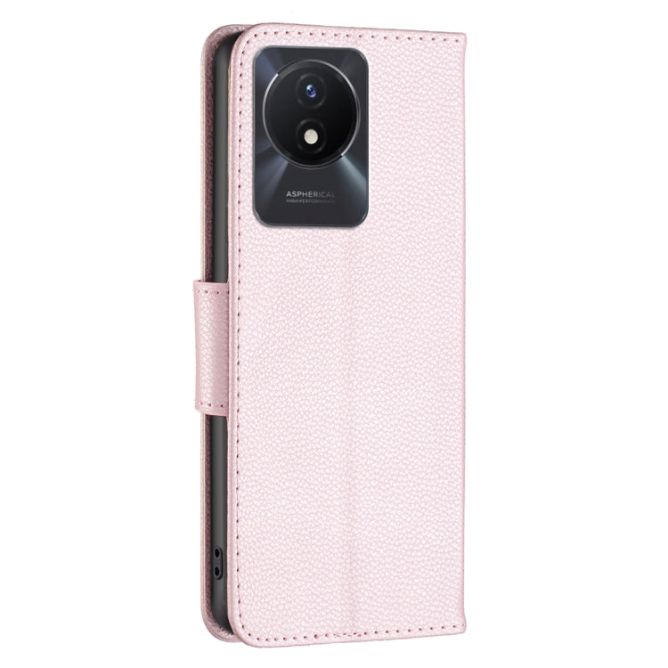 For vivo Y02 4G Litchi Texture Pure Color Leather Phone Case
