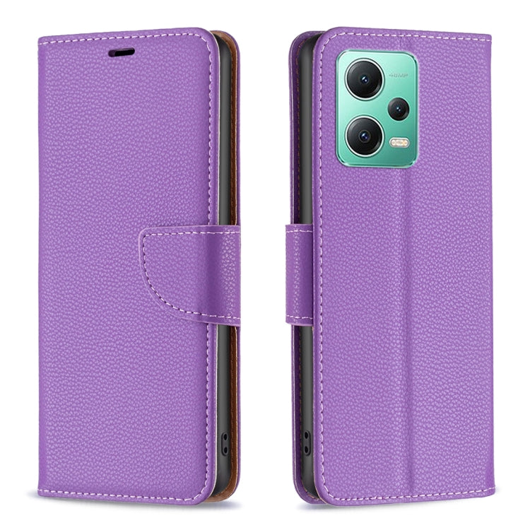 For Xiaomi Redmi Note 12 Global Litchi Texture Pure Color Leather Phone Case
