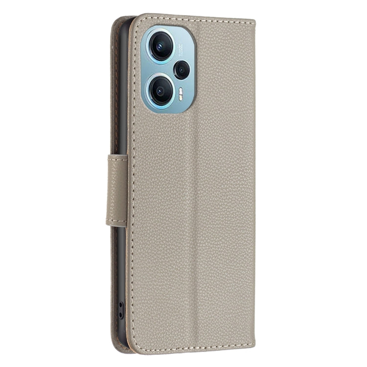 For Xiaomi Poco F5 5G / Redmi Note 12 Turbo Litchi Texture Pure Color Leather Phone Case