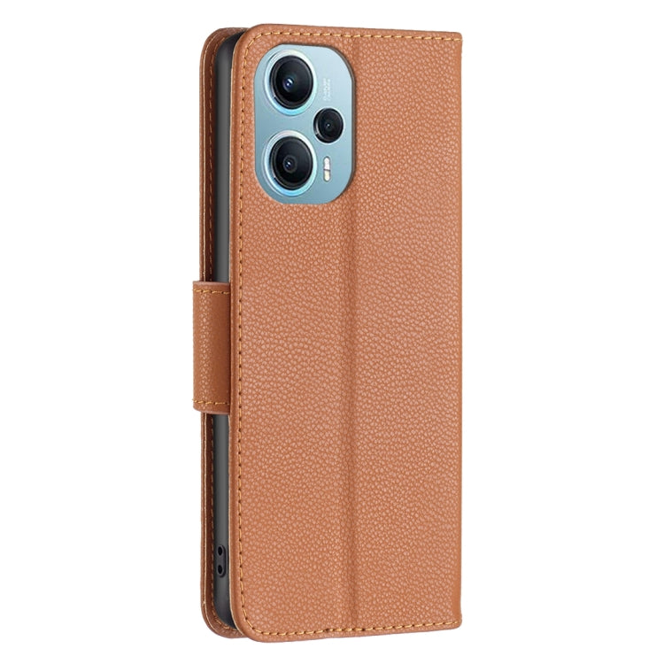 For Xiaomi Poco F5 5G / Redmi Note 12 Turbo Litchi Texture Pure Color Leather Phone Case