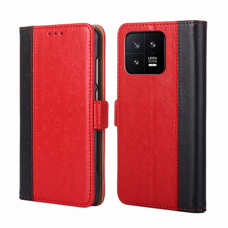 For Xiaomi 13 Ostrich Texture Flip Leather Phone Case