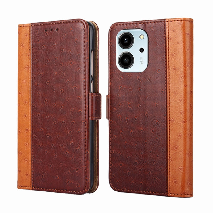 For Honor 80 SE Ostrich Texture Flip Leather Phone Case