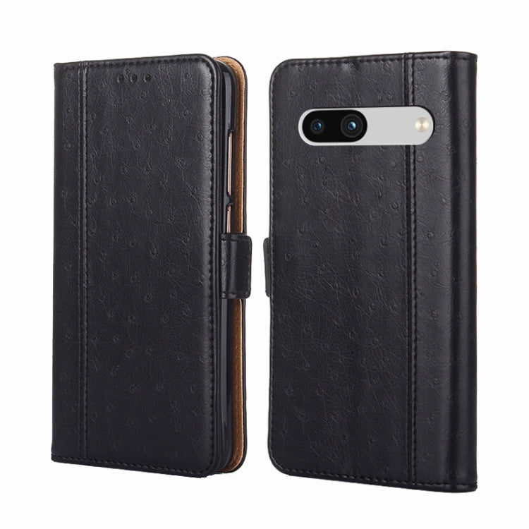 For Google Pixel 7a Ostrich Texture Flip Leather Phone Case