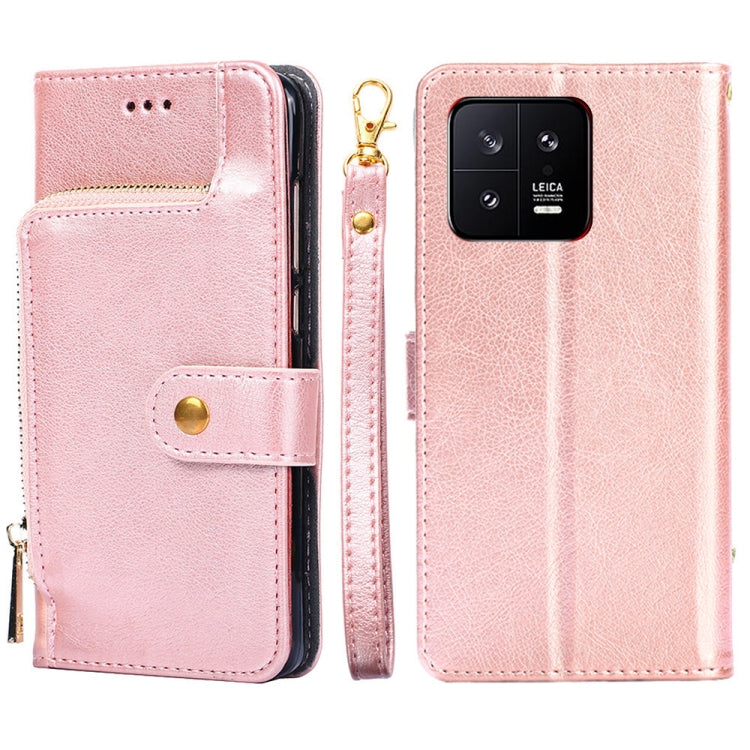 For Xiaomi 13 Zipper Bag Leather Phone Case