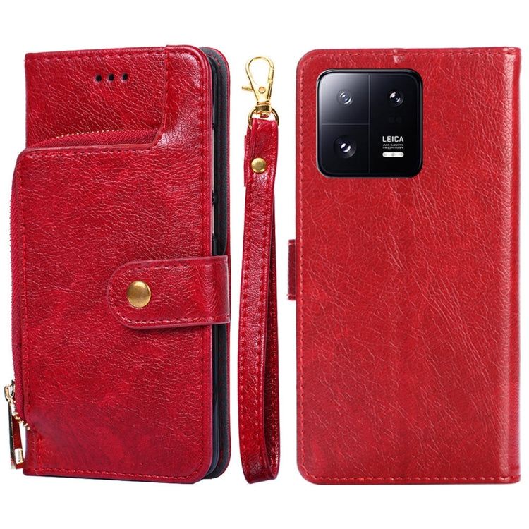 For Xiaomi 13 Pro Zipper Bag Leather Phone Case