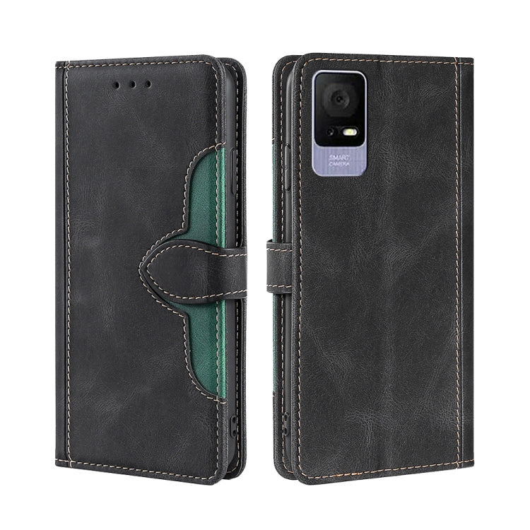 For TCL 405 / 406 / 408 Skin Feel Magnetic Buckle Leather Phone Case