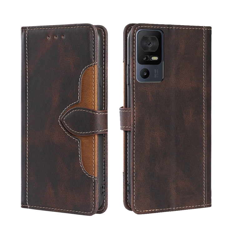 For TCL 40 SE Skin Feel Magnetic Buckle Leather Phone Case
