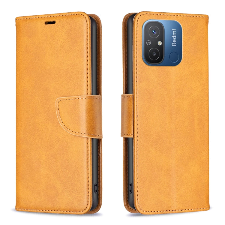For Xiaomi Redmi 12C Lambskin Texture Leather Phone Case
