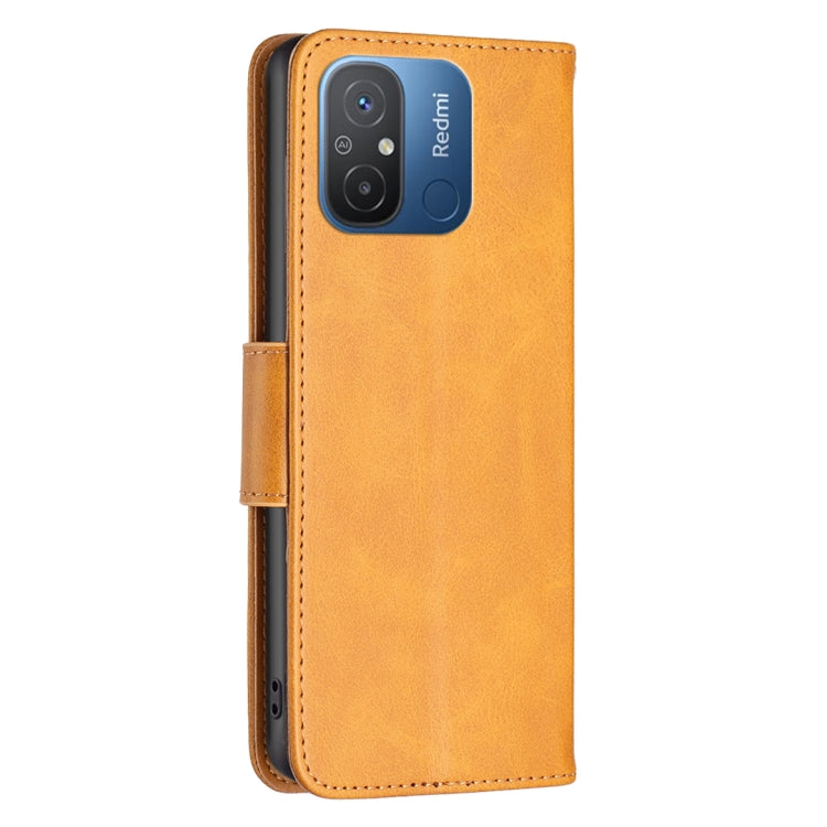 For Xiaomi Redmi 12C Lambskin Texture Leather Phone Case
