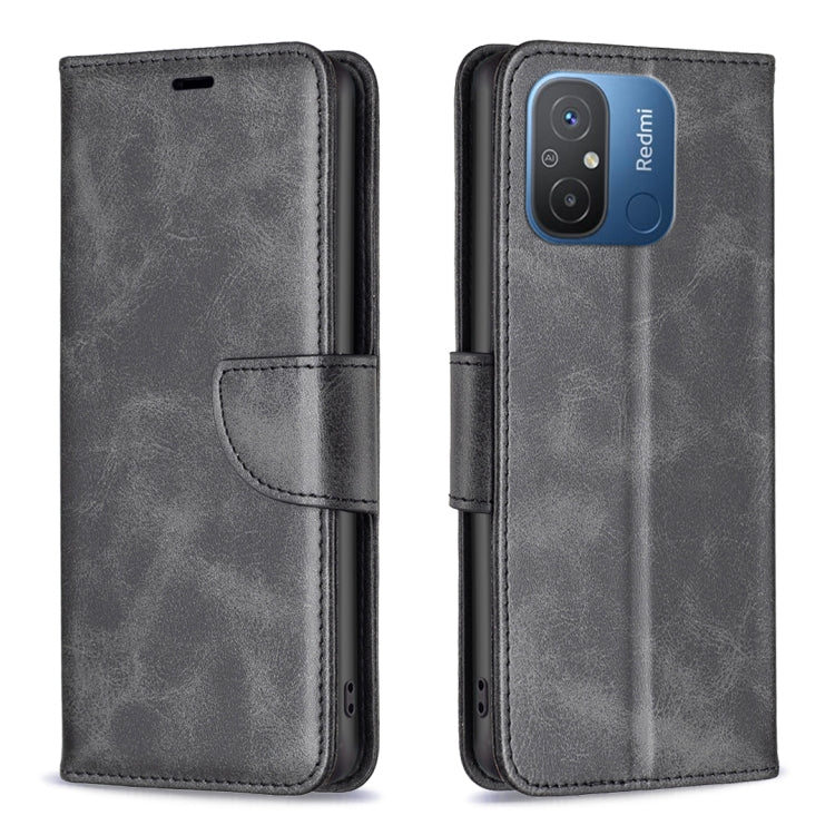For Xiaomi Redmi 12C Lambskin Texture Leather Phone Case