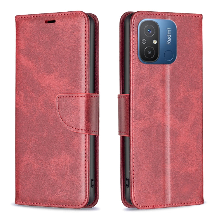 For Xiaomi Redmi 12C Lambskin Texture Leather Phone Case