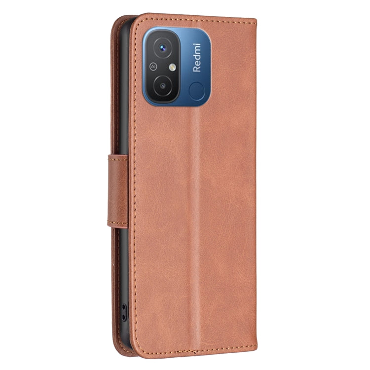 For Xiaomi Redmi 12C Lambskin Texture Leather Phone Case