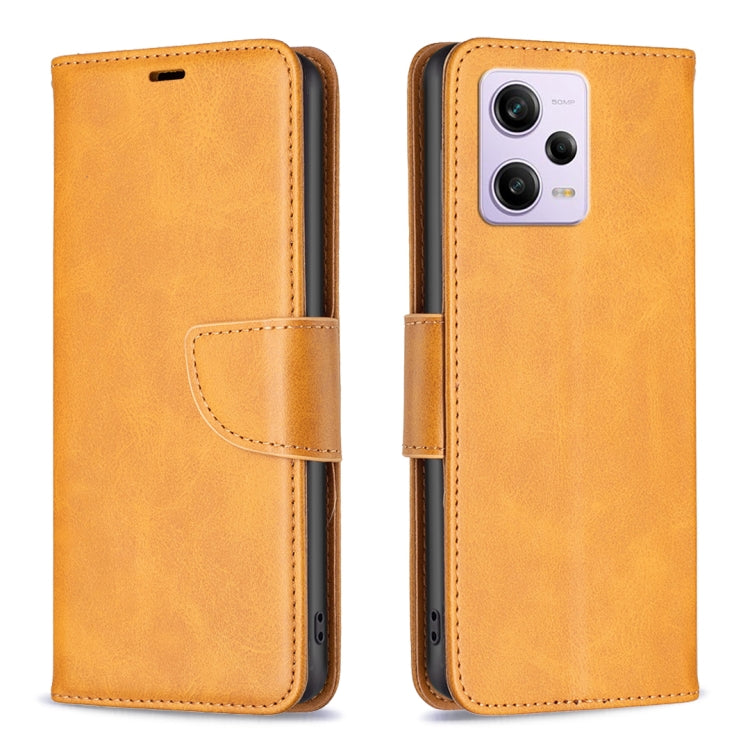 For Xiaomi Redmi Note 12 Pro+ Global Lambskin Texture Leather Phone Case