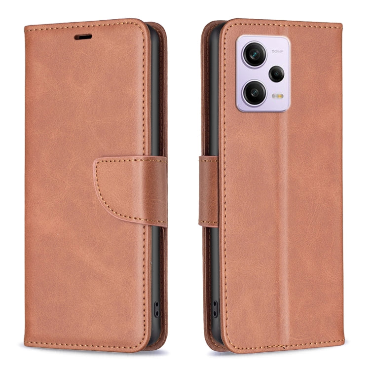 For Xiaomi Redmi Note 12 Pro+ Global Lambskin Texture Leather Phone Case