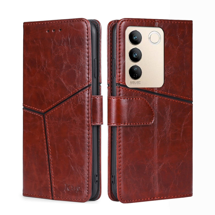 For vivo S16 / S16 Pro Geometric Stitching Horizontal Flip Leather Phone Case