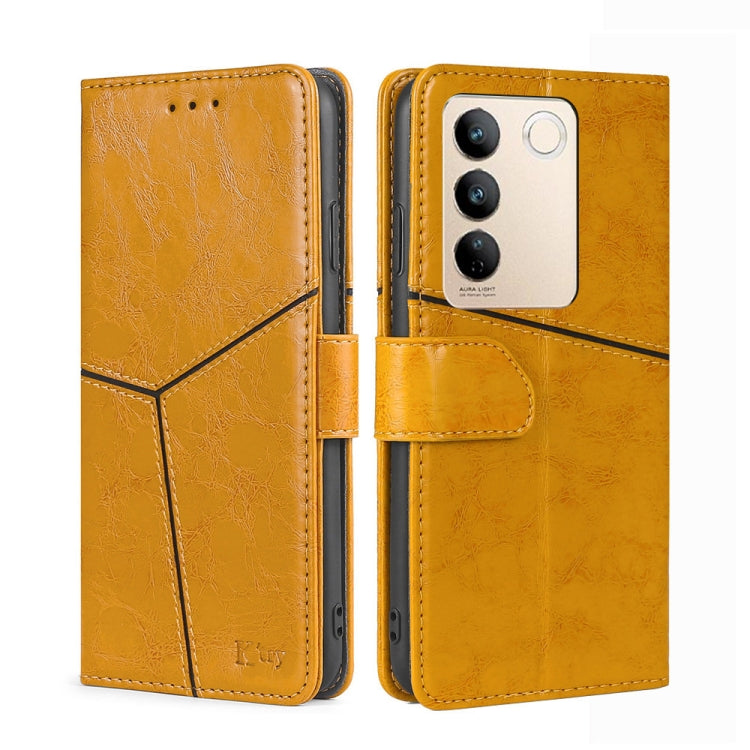 For vivo S16 / S16 Pro Geometric Stitching Horizontal Flip Leather Phone Case