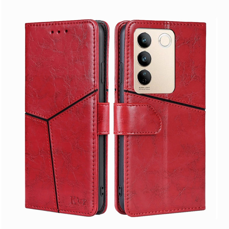 For vivo S16 / S16 Pro Geometric Stitching Horizontal Flip Leather Phone Case
