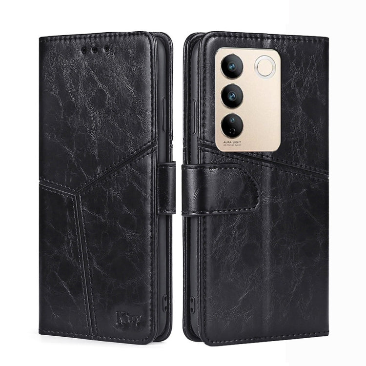For vivo S16 / S16 Pro Geometric Stitching Horizontal Flip Leather Phone Case