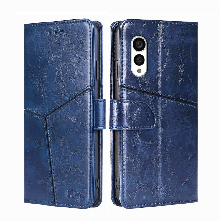 For Fujitsu Arrows N F-51C Geometric Stitching Horizontal Flip Leather Phone Case