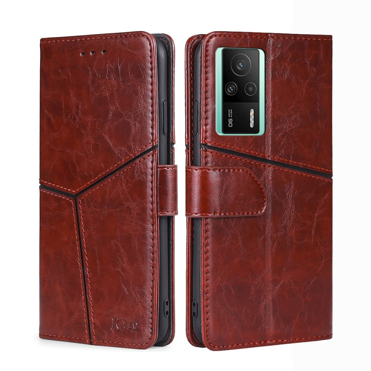 For Xiaomi Redmi K60E Geometric Stitching Horizontal Flip Leather Phone Case