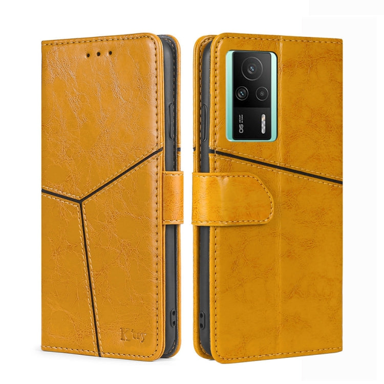 For Xiaomi Redmi K60E Geometric Stitching Horizontal Flip Leather Phone Case