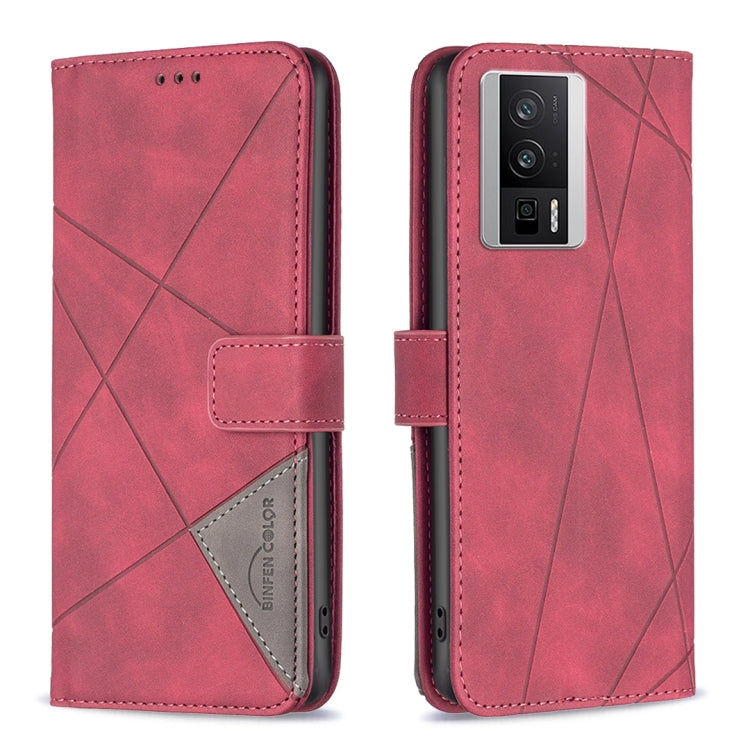 For Xiaomi Redmi K60 / K60 Pro Magnetic Buckle Rhombus Texture Leather Phone Case