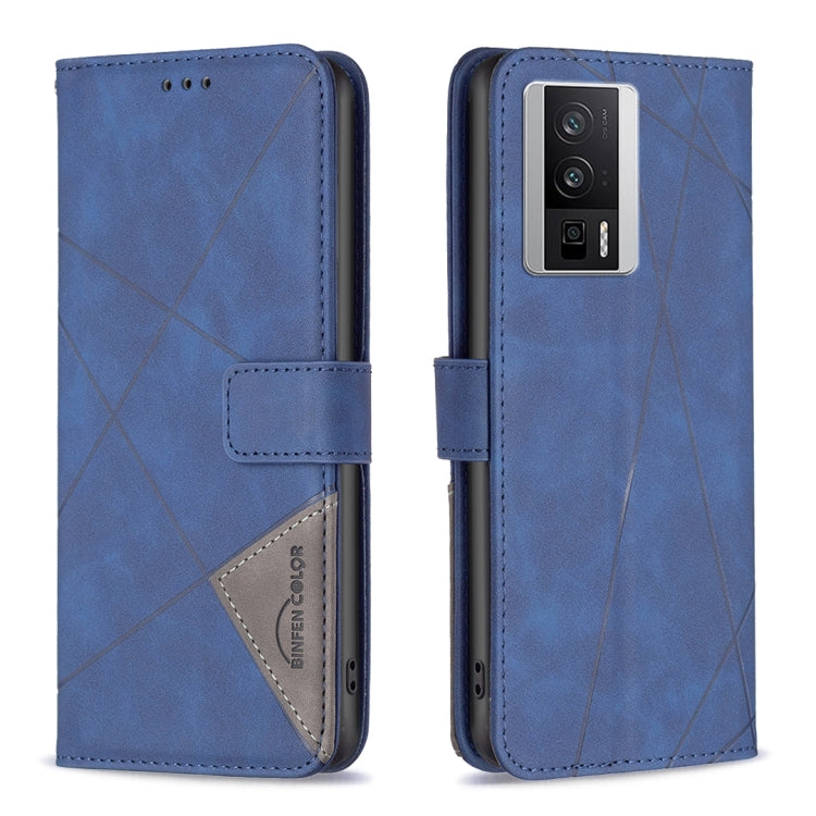 For Xiaomi Redmi K60 / K60 Pro Magnetic Buckle Rhombus Texture Leather Phone Case