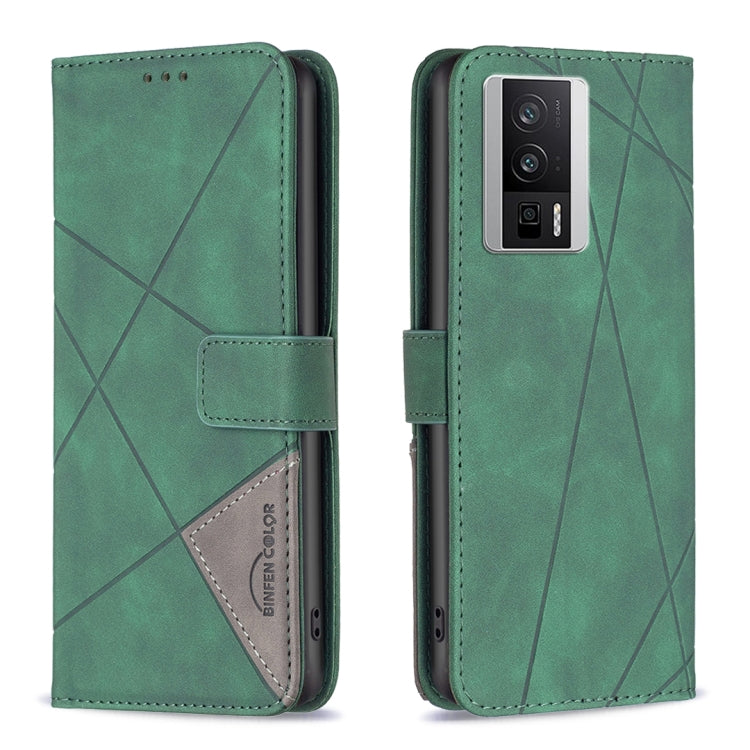 For Xiaomi Redmi K60 / K60 Pro Magnetic Buckle Rhombus Texture Leather Phone Case