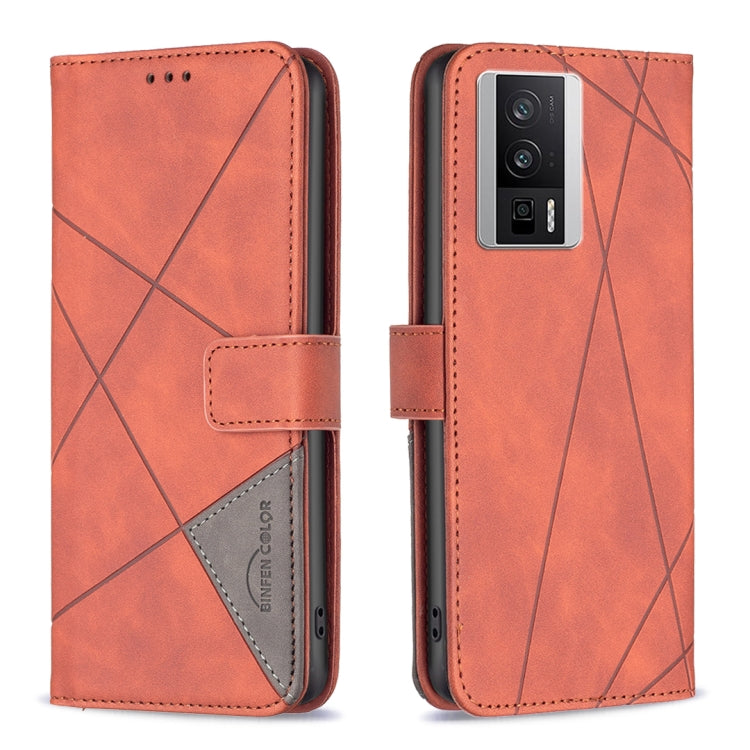 For Xiaomi Redmi K60 / K60 Pro Magnetic Buckle Rhombus Texture Leather Phone Case