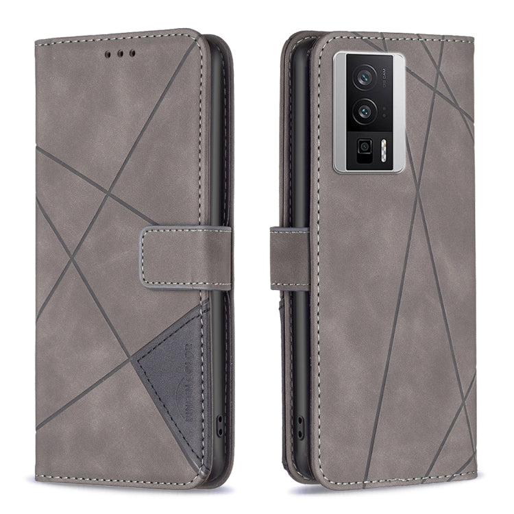 For Xiaomi Redmi K60 / K60 Pro Magnetic Buckle Rhombus Texture Leather Phone Case