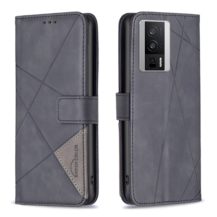 For Xiaomi Redmi K60 / K60 Pro Magnetic Buckle Rhombus Texture Leather Phone Case