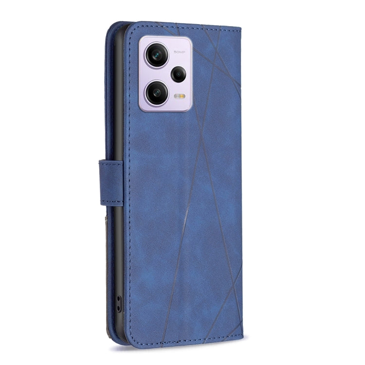 For Xiaomi Redmi Note 12 Pro+ Global Magnetic Buckle Rhombus Texture Leather Phone Case