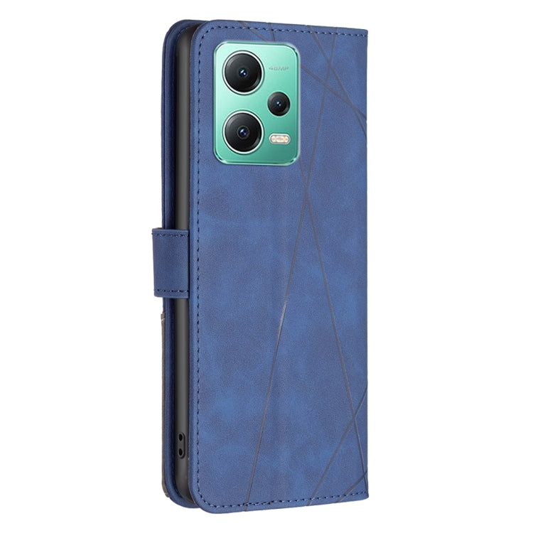 For Xiaomi Redmi Note 12 Global Magnetic Buckle Rhombus Texture Leather Phone Case