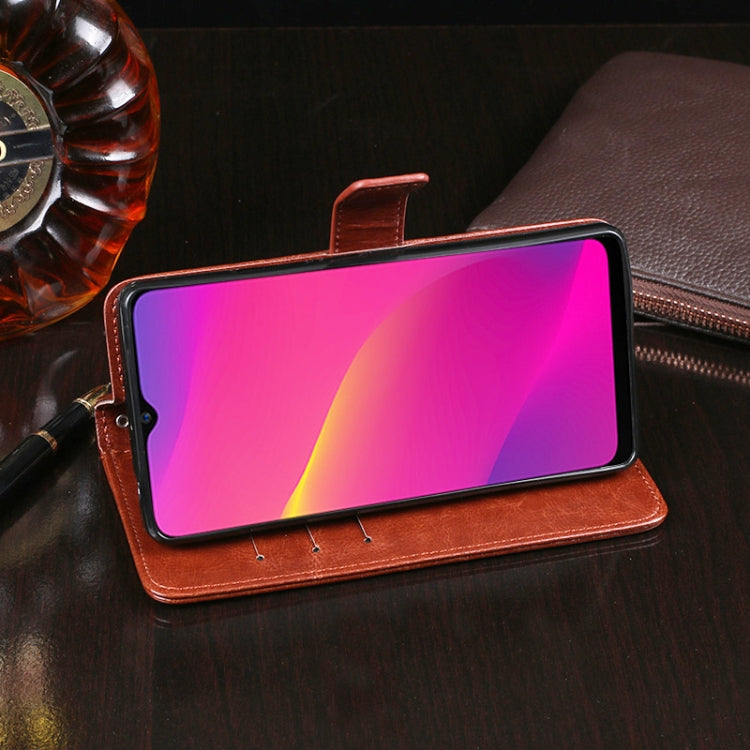 For OPPO A5 (2020) idewei Crazy Horse Texture Horizontal Flip Leather Case with Holder & Card Slots & Wallet