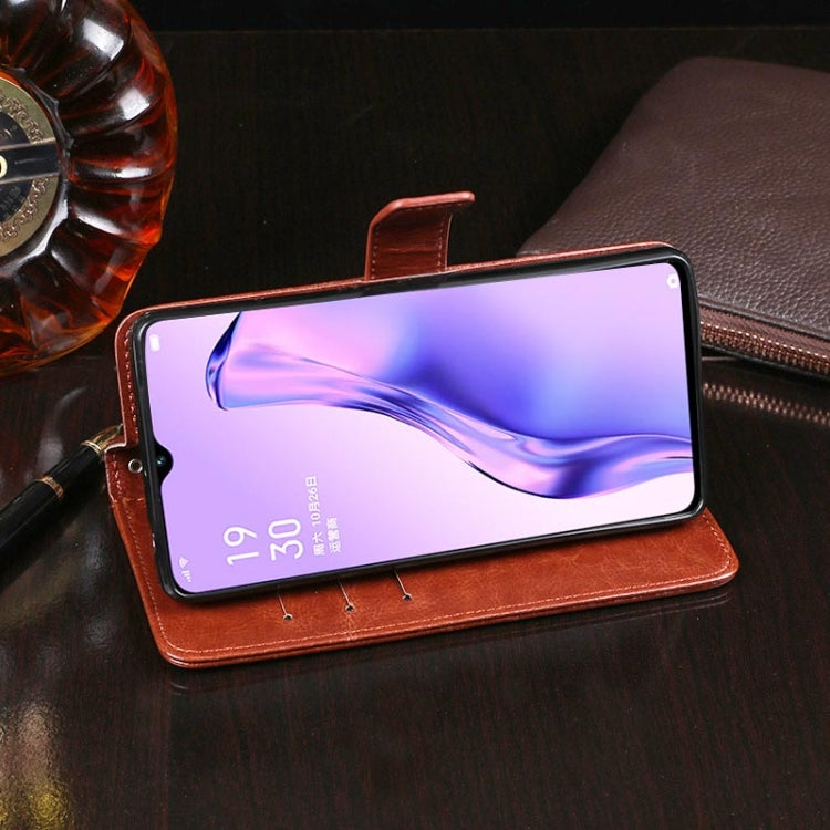 For OPPO A8 idewei Crazy Horse Texture Horizontal Flip Leather Case with Holder & Card Slots & Wallet