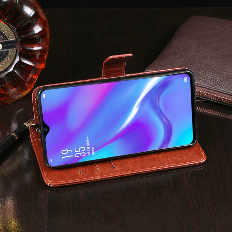 For OPPO AX7 Pro idewei Crazy Horse Texture Horizontal Flip Leather Case with Holder & Card Slots & Wallet