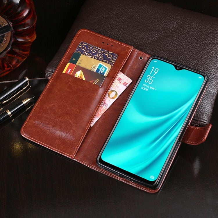 For OPPO R15X idewei Crazy Horse Texture Horizontal Flip Leather Case with Holder & Card Slots & Wallet