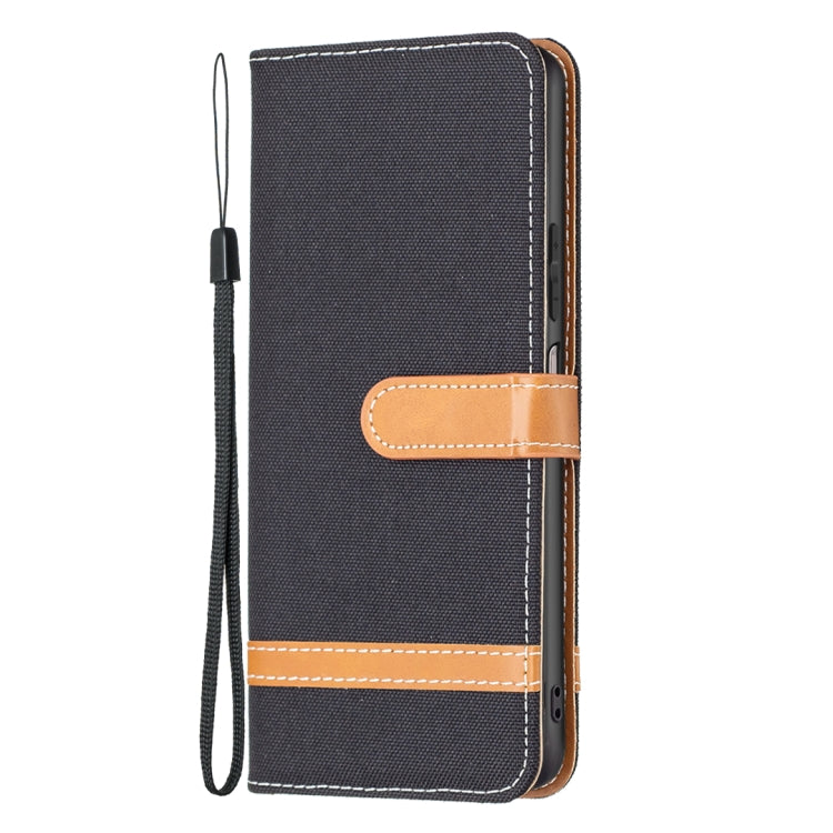 For Xiaomi Redmi Note 12S 4G / Note 11 Color Block Denim Texture Leather Phone Case