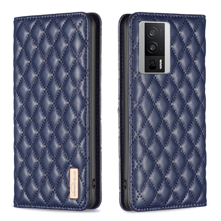 For Xiaomi Redmi K60 / K60 Pro Diamond Lattice Magnetic Leather Flip Phone Case