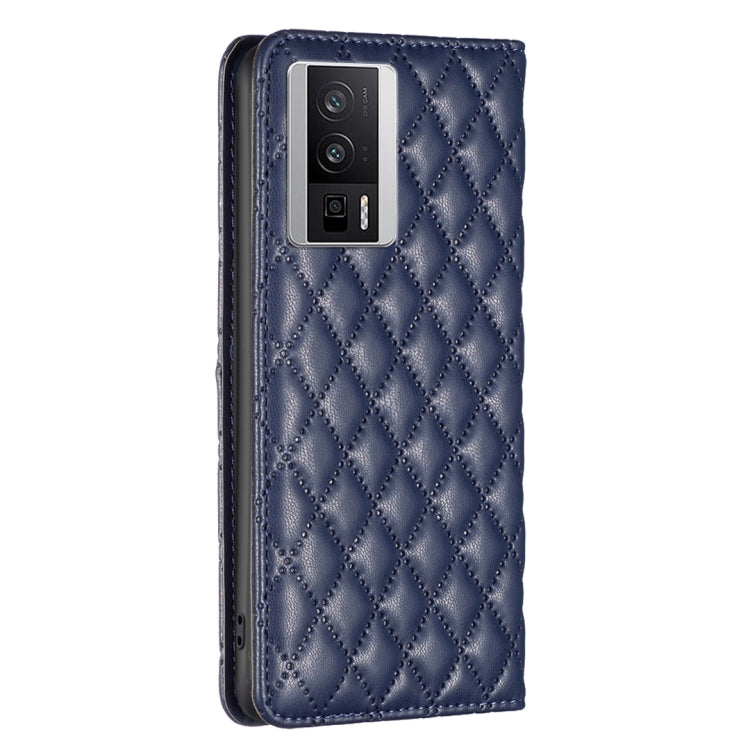 For Xiaomi Redmi K60 / K60 Pro Diamond Lattice Magnetic Leather Flip Phone Case