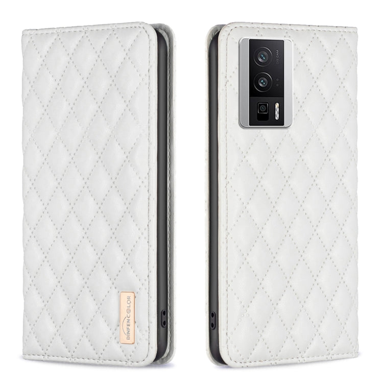 For Xiaomi Redmi K60 / K60 Pro Diamond Lattice Magnetic Leather Flip Phone Case