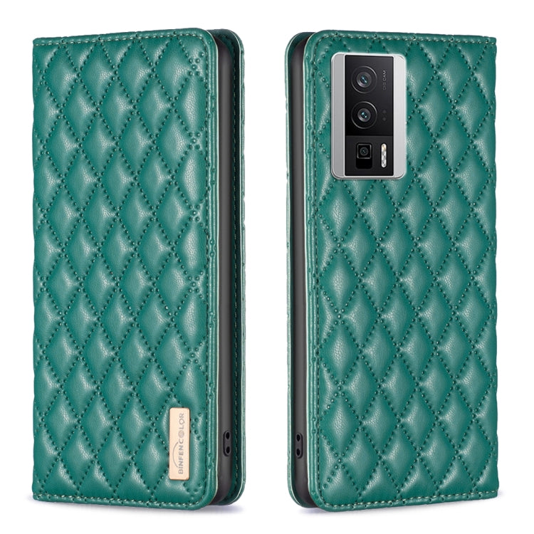 For Xiaomi Redmi K60 / K60 Pro Diamond Lattice Magnetic Leather Flip Phone Case