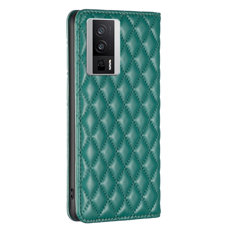 For Xiaomi Redmi K60 / K60 Pro Diamond Lattice Magnetic Leather Flip Phone Case