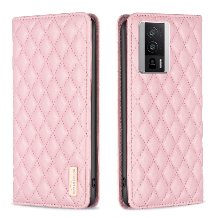 For Xiaomi Redmi K60 / K60 Pro Diamond Lattice Magnetic Leather Flip Phone Case