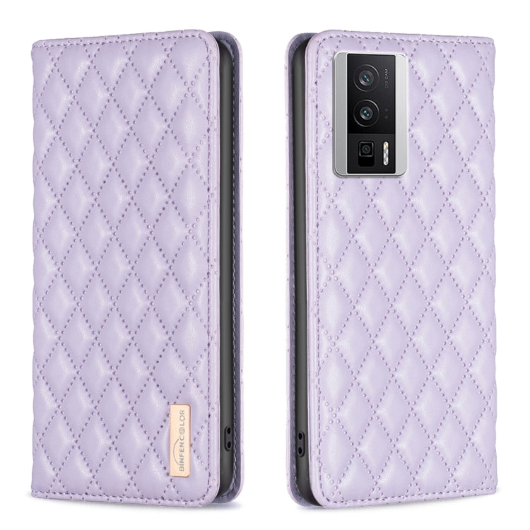 For Xiaomi Redmi K60 / K60 Pro Diamond Lattice Magnetic Leather Flip Phone Case