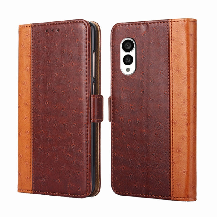 For Fujitsu Arrows N F-51C Ostrich Texture Horizontal Flip Leather Phone Case